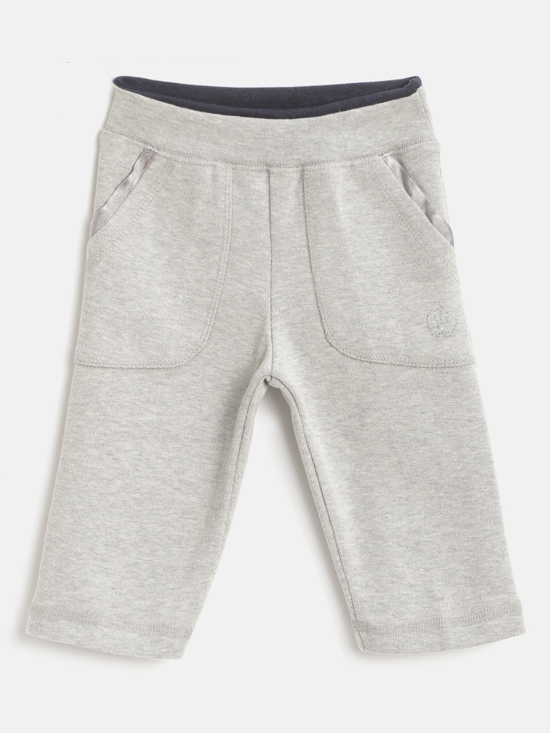 

Cayman Girls Grey Melange Solid Pure Cotton Track Pants