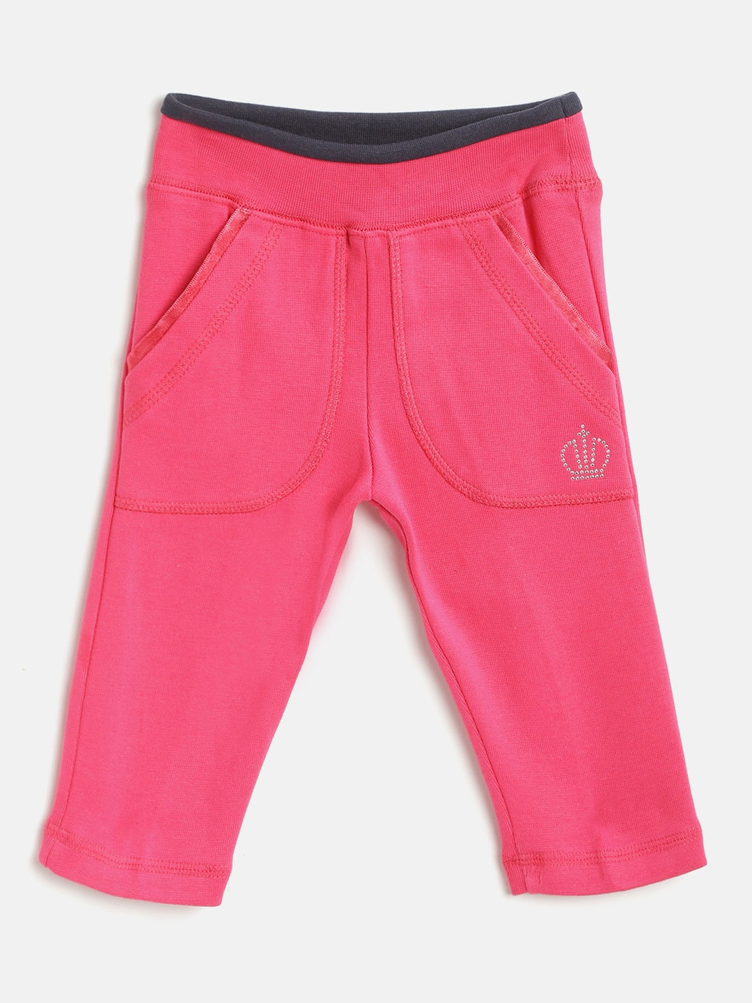 

Cayman Girls Pink Solid Pure Cotton Track Pants