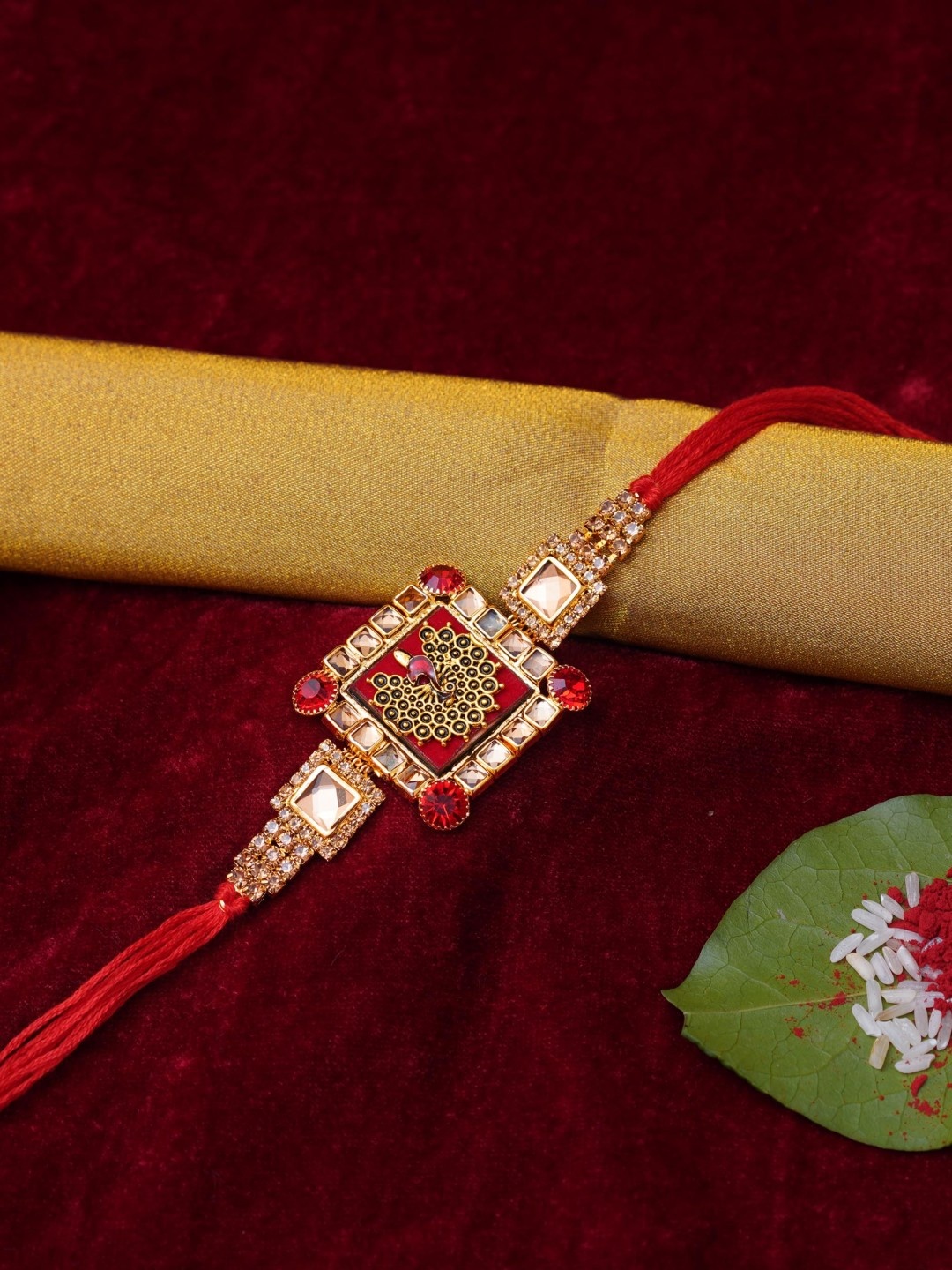 

TIED RIBBONS Multicoloured Peacock Rakhi Gift Set, Multi
