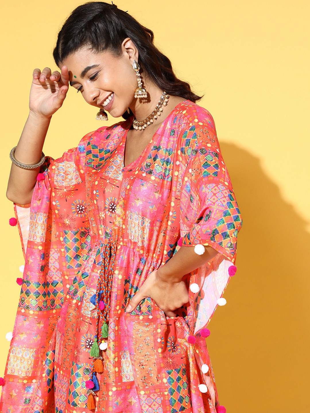 

Varanga Alluring Orange Silk Kurta