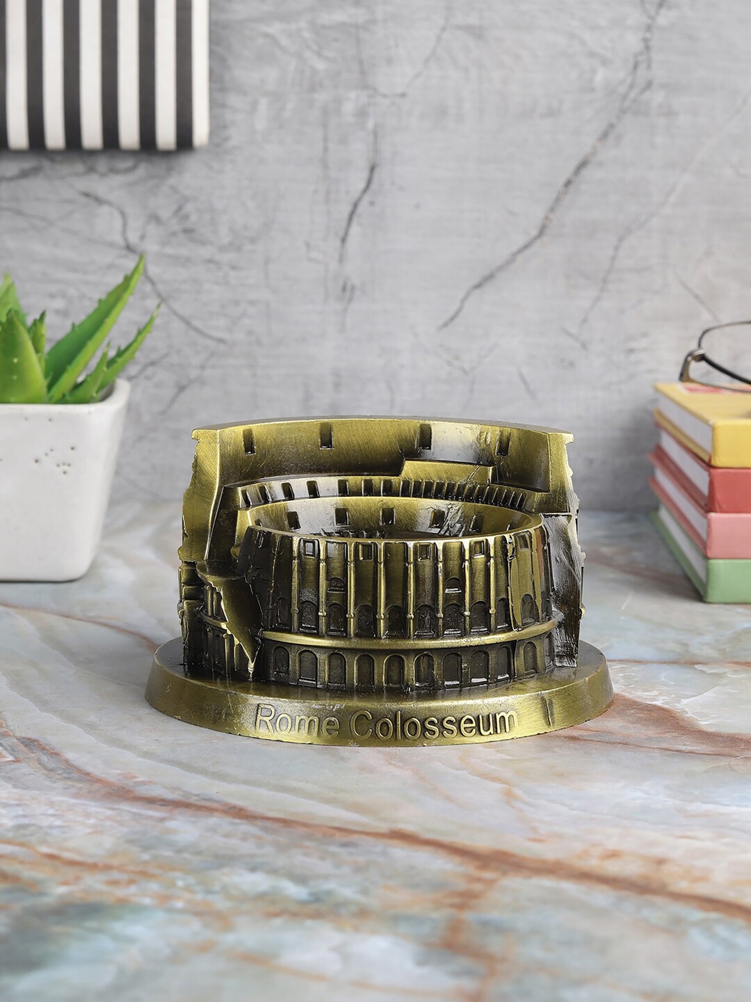 

EXIM DECOR Metallic-Coloured Rome Colosseum Amphitheatre Miniature Showpiece