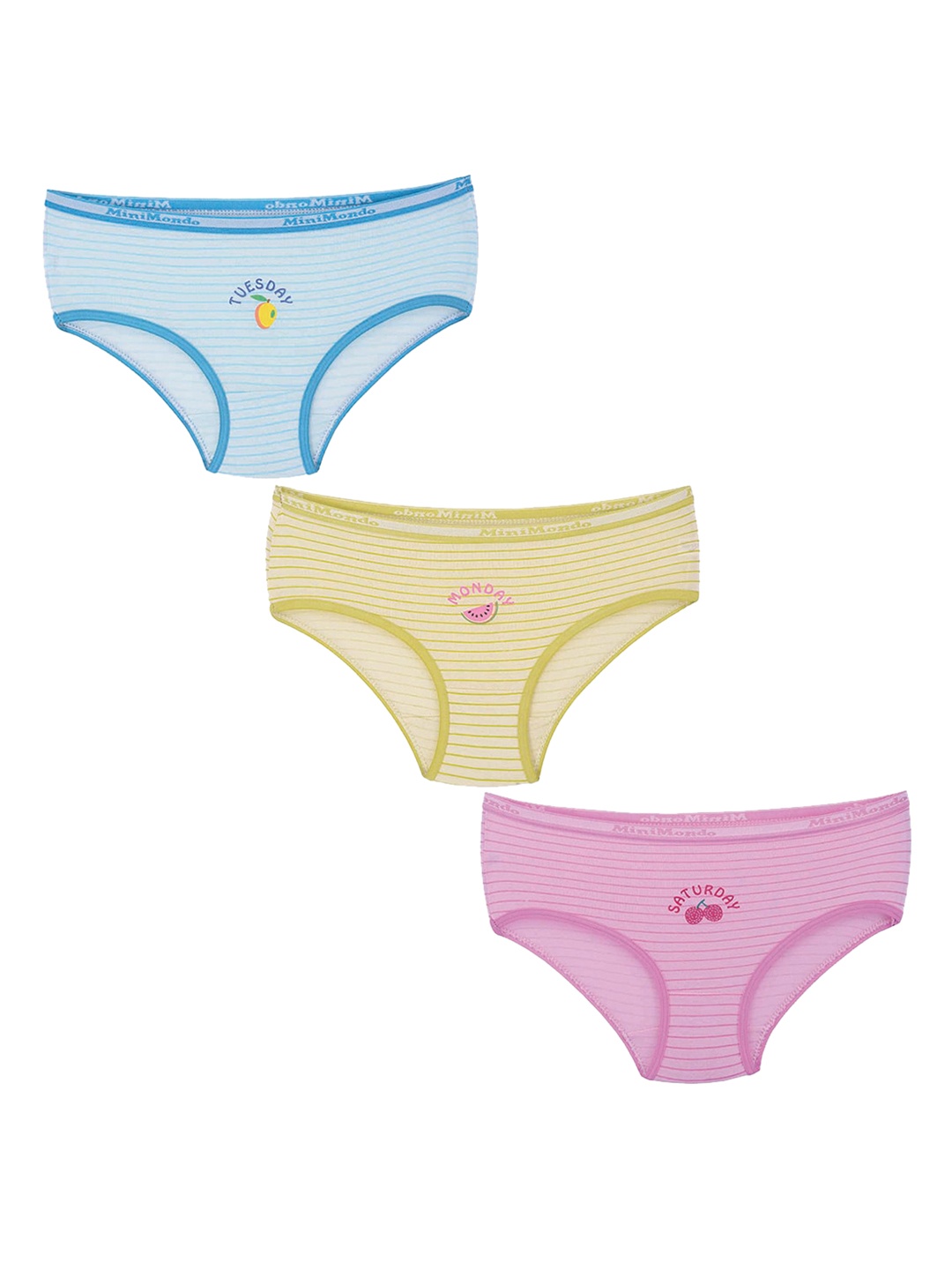 

Zoom Minimondo Kids Pack of 3 Basic Briefs 5014-(2)-32-PINK