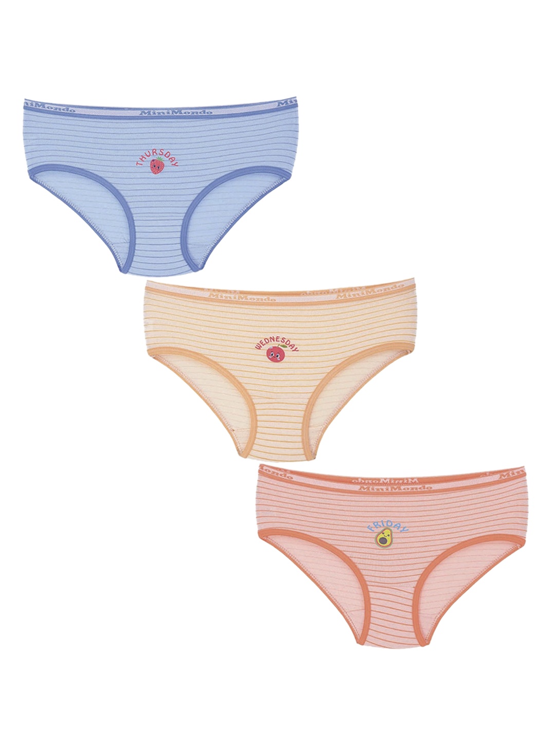 

Zoom Minimondo Kids Pack of 3 Basic Briefs 5014-(1)-22-BLUE