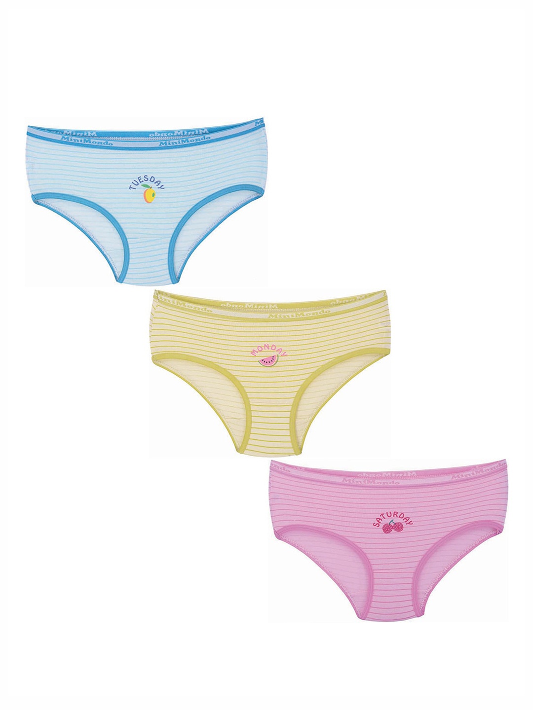 

Zoom Minimondo Kids Pack of 3 Basic Briefs 5014-(2)-22-PINK