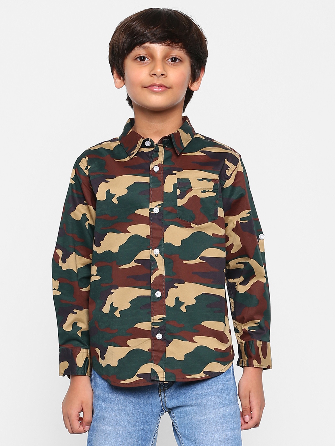 

MANET Boys Multicoloured Printed Casual Shirt, Multi