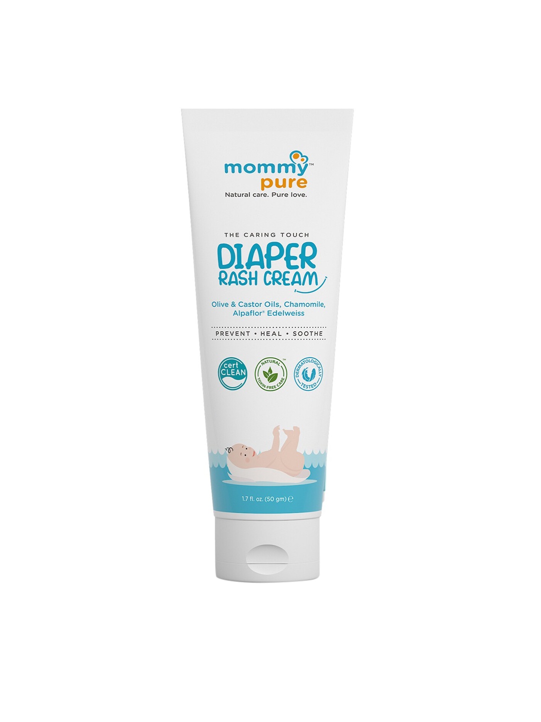 

Mommypure Certified Clean & Natural Diaper Rash Cream 50gm, White