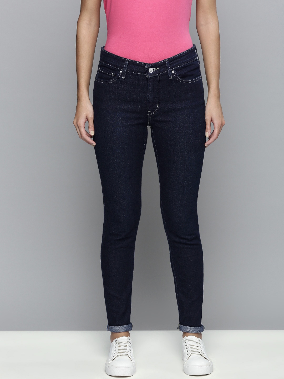 

Levis Women Blue 711 Skinny Fit Stretchable Jeans