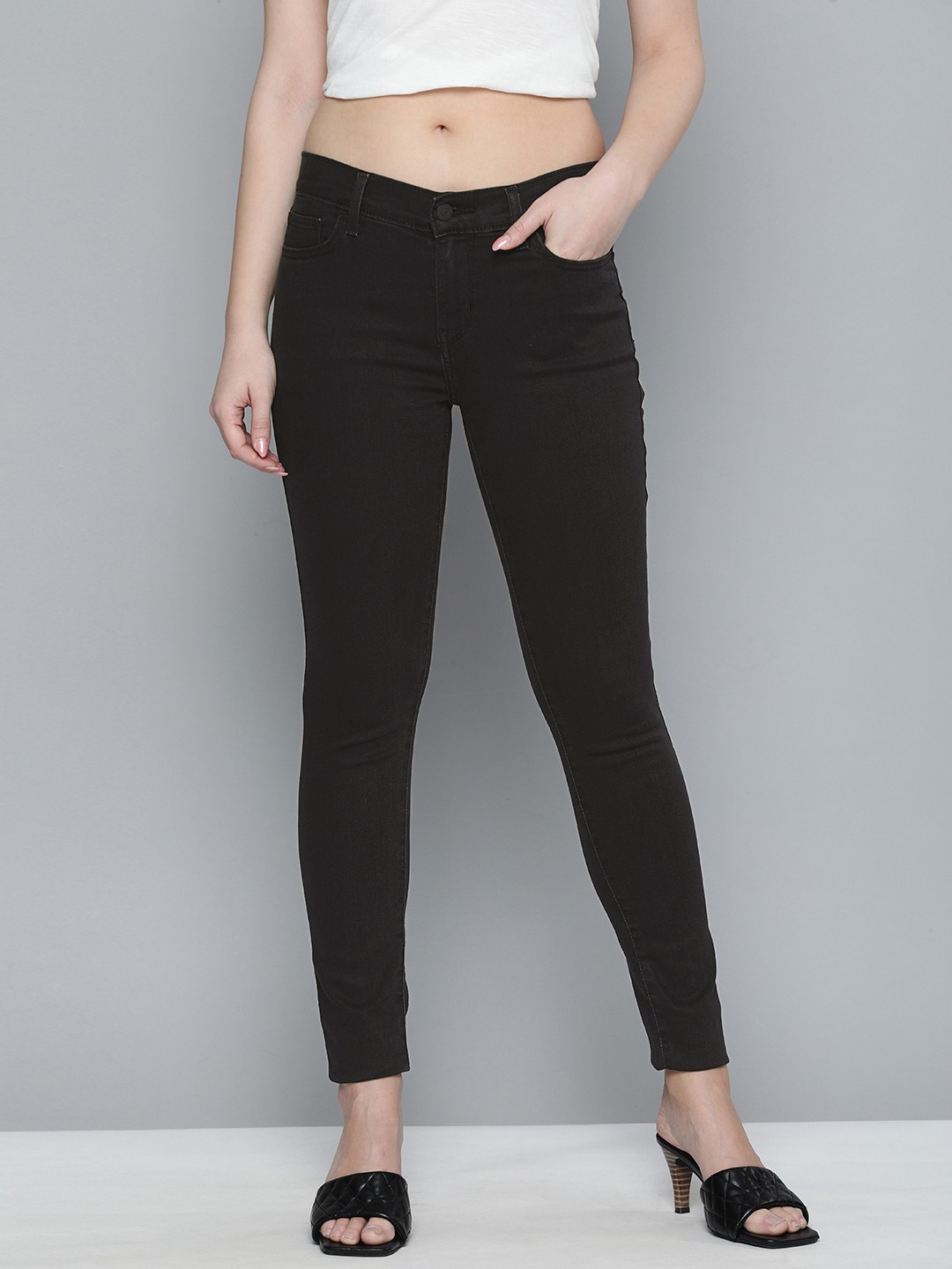 

Levis Women Black Super Skinny Fit Stretchable Jeans