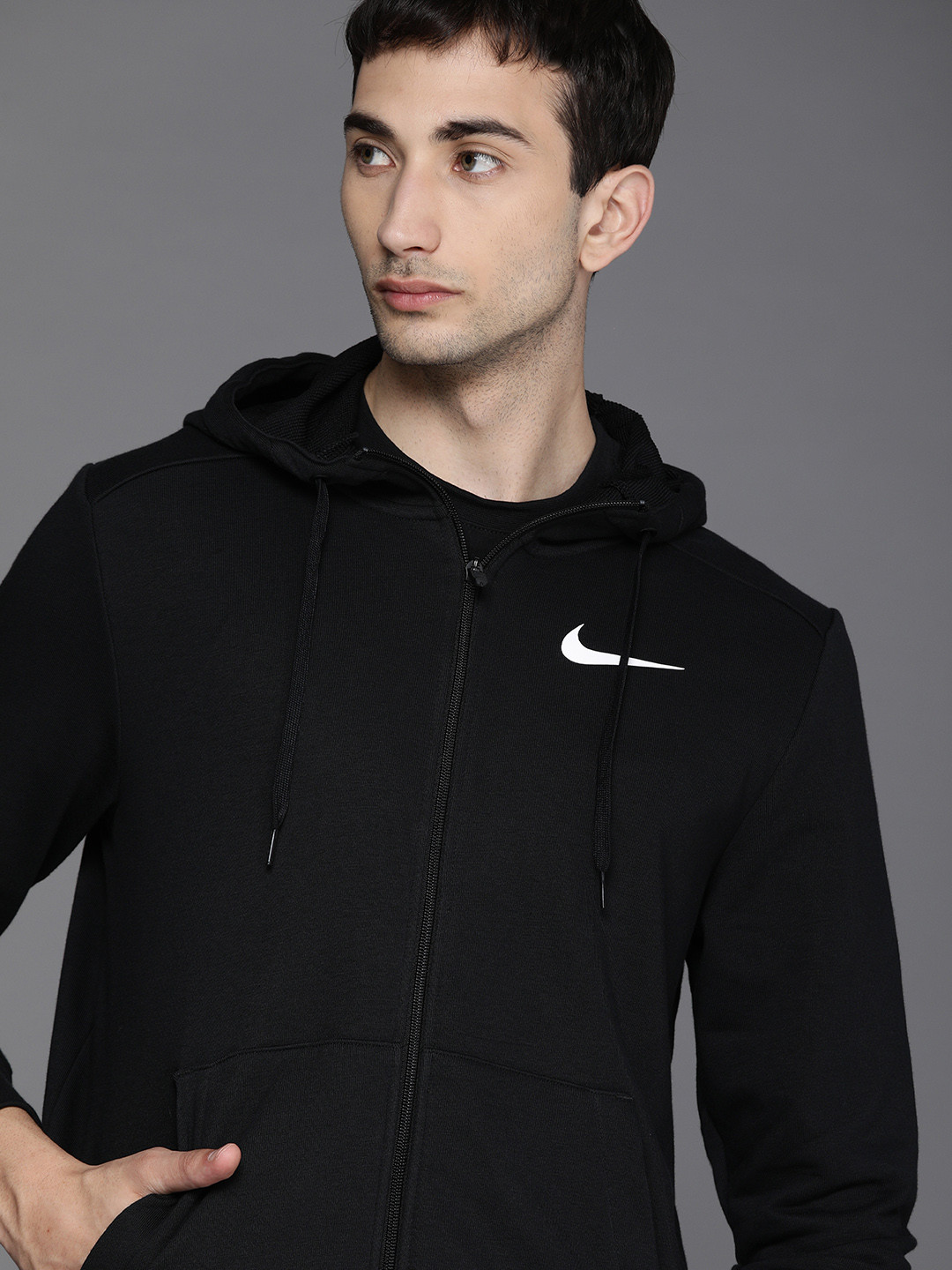 

Nike Men Black DF HDIE FZ FL Hooded Sweatshirt