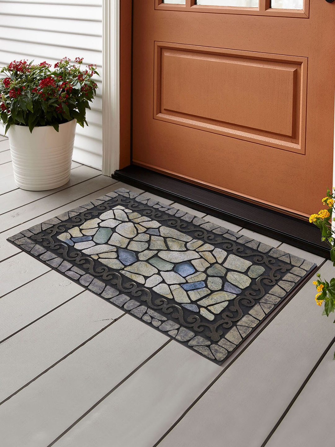 

Obsessions Multicoloured Printed Verona Anti-Skid Outdoor Mat, Multi