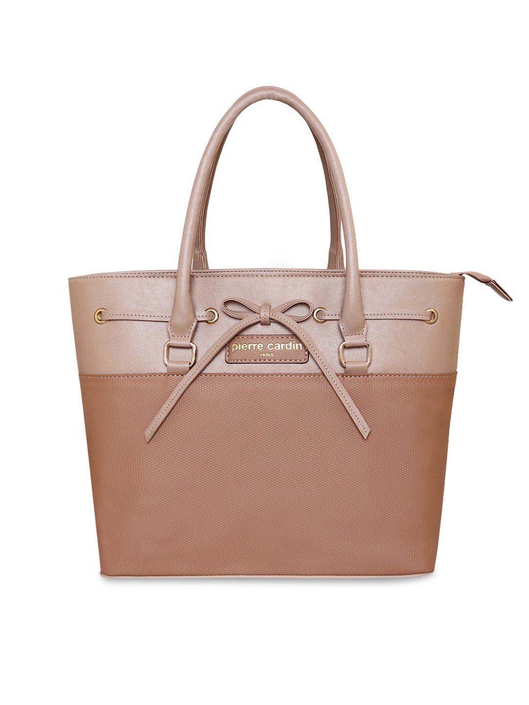 

pierre cardin Women Beige PU Shopper Tote Bag