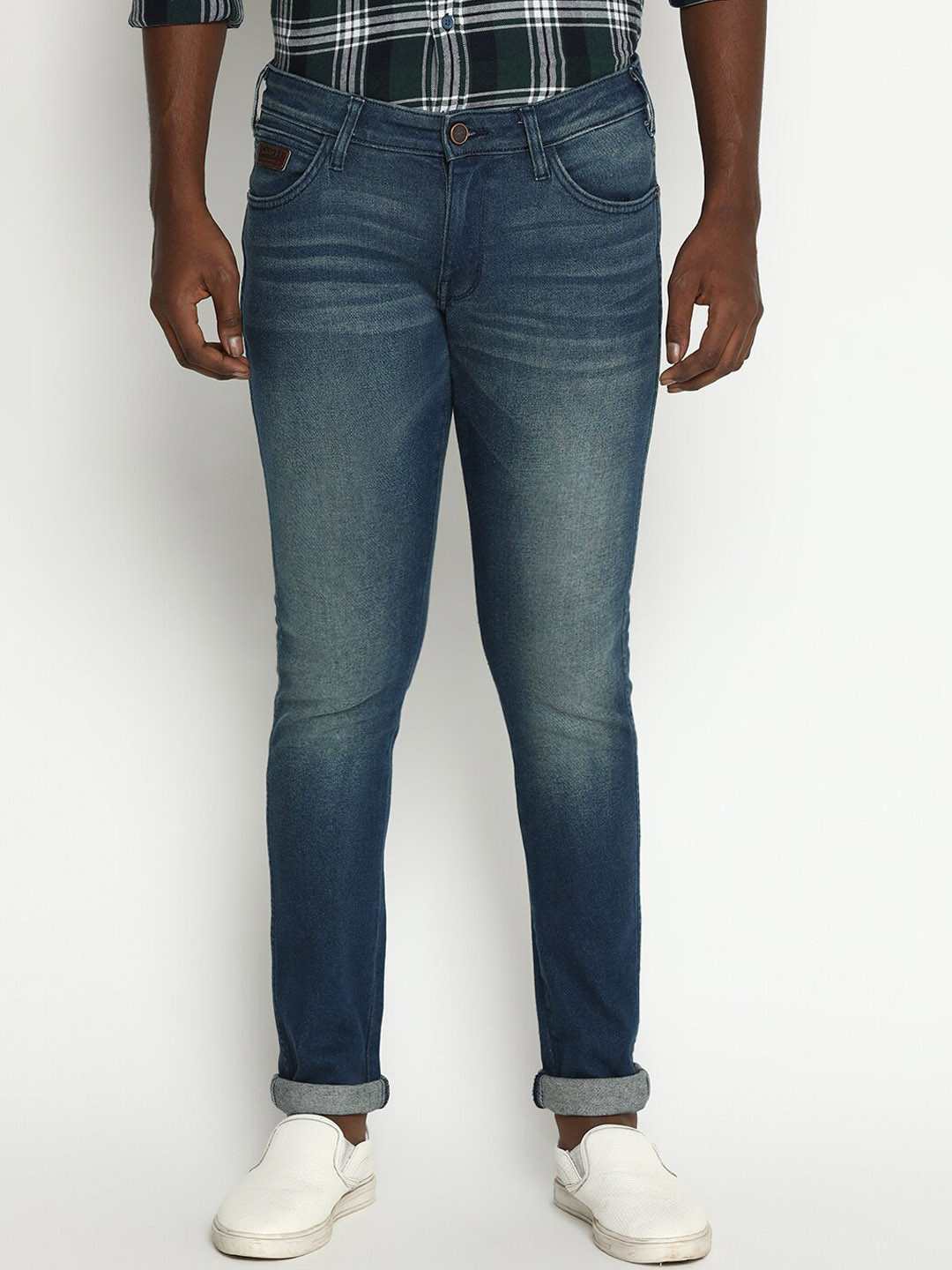 

Wrangler Men Blue Skinny Fit Low-Rise Stretchable Jeans