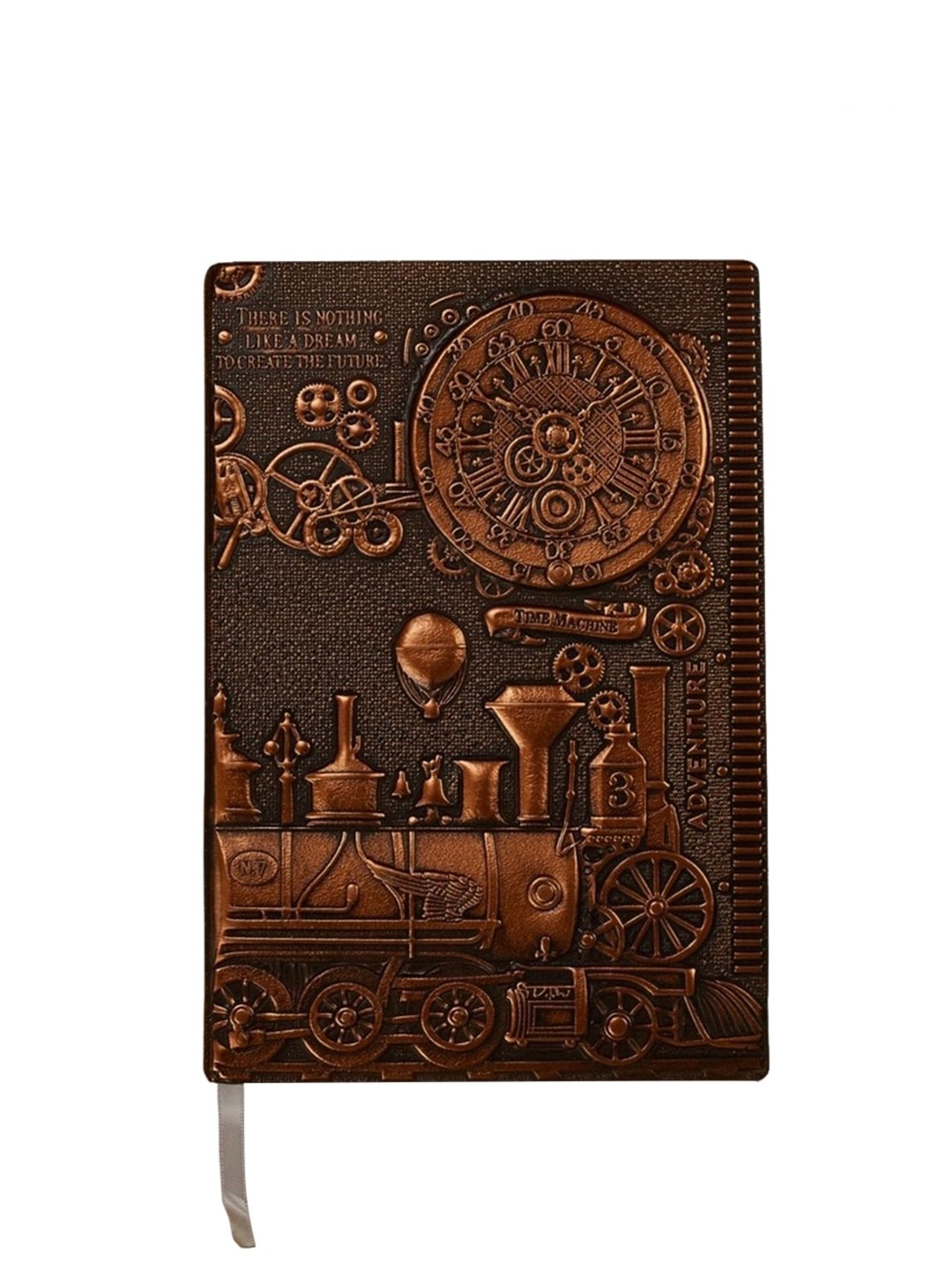 

BANGE Gold-Toned Time Machine Handcrafted Leather Journal