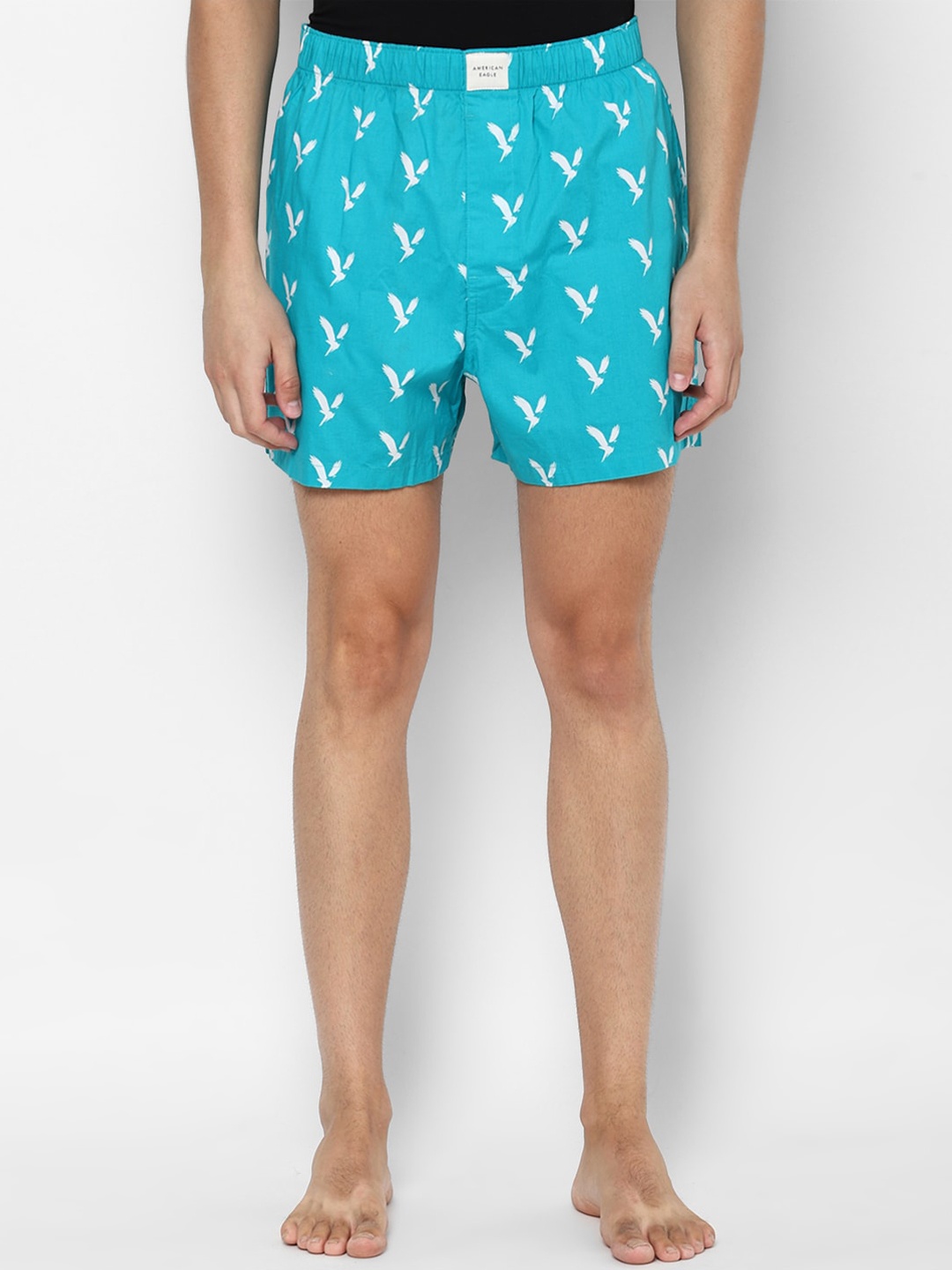 

AMERICAN EAGLE OUTFITTERS Men Blue Printed Mid-Rise Regular Shorts