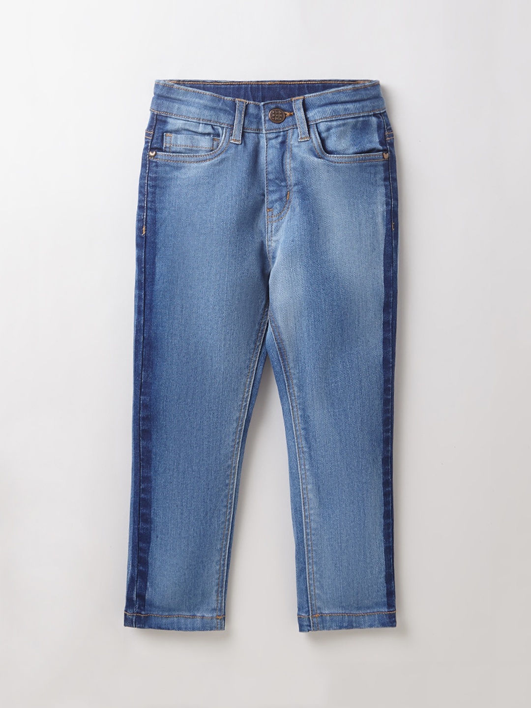 

Ed-a-Mamma Boys Blue Straight Fit Heavy Fade Jeans