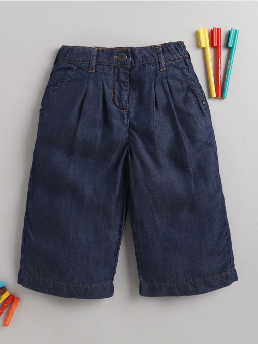 

Ed-a-Mamma Girls Navy Blue Palazzos