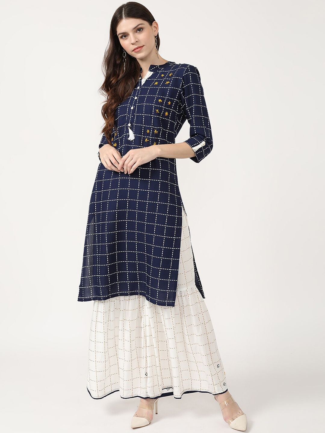

V2 Value & Variety Women Blue Kurta with Skirt