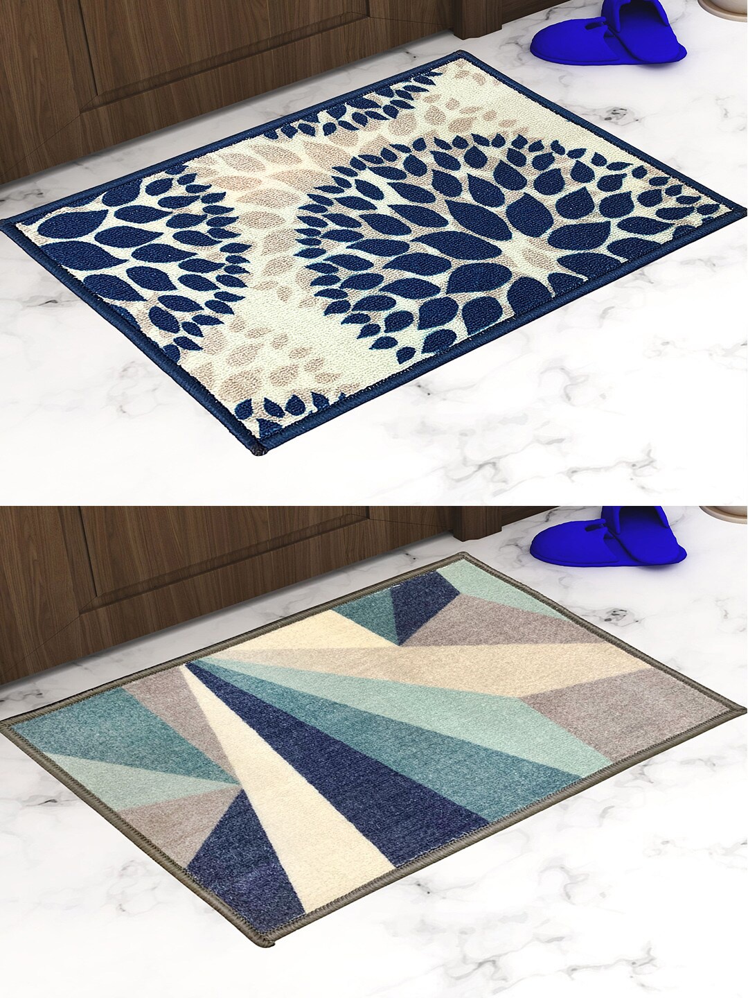 

Athom Trendz Set of 2 Printed Premium Anti Slip Doormats, Multi