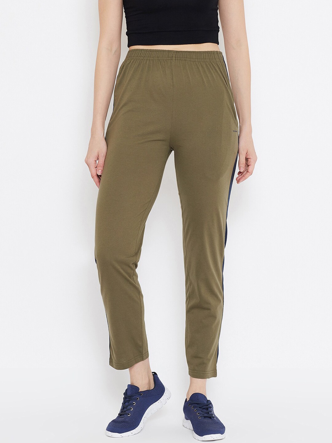 

Okane Women Olive Green Solid Track Pants