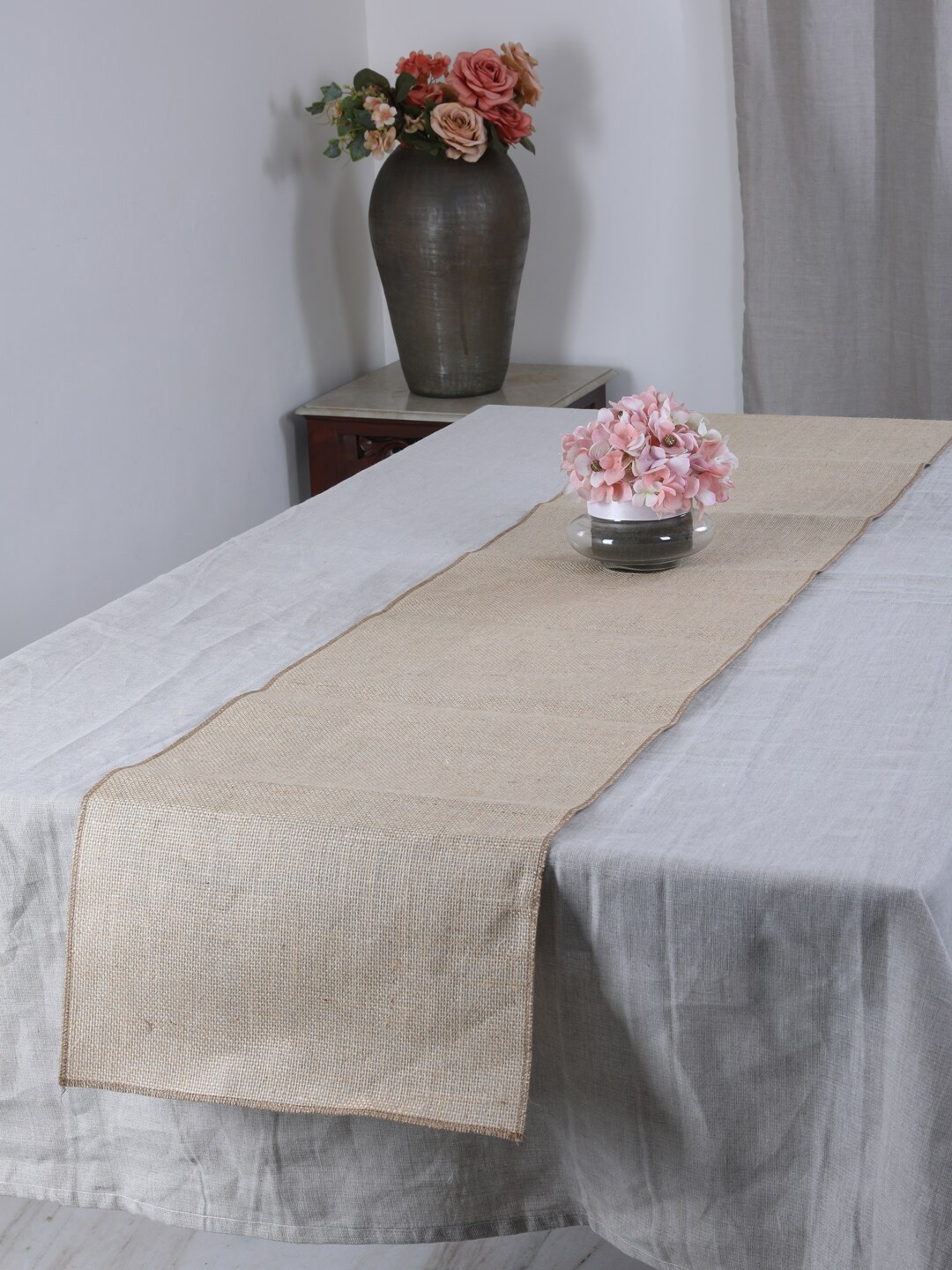 

My Gift Booth Beige Solid Table Runner