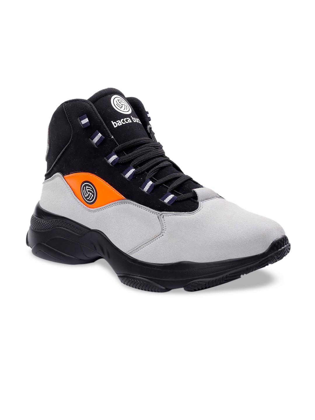 

bacca bucci Men Grey Colourblocked PU Sneakers