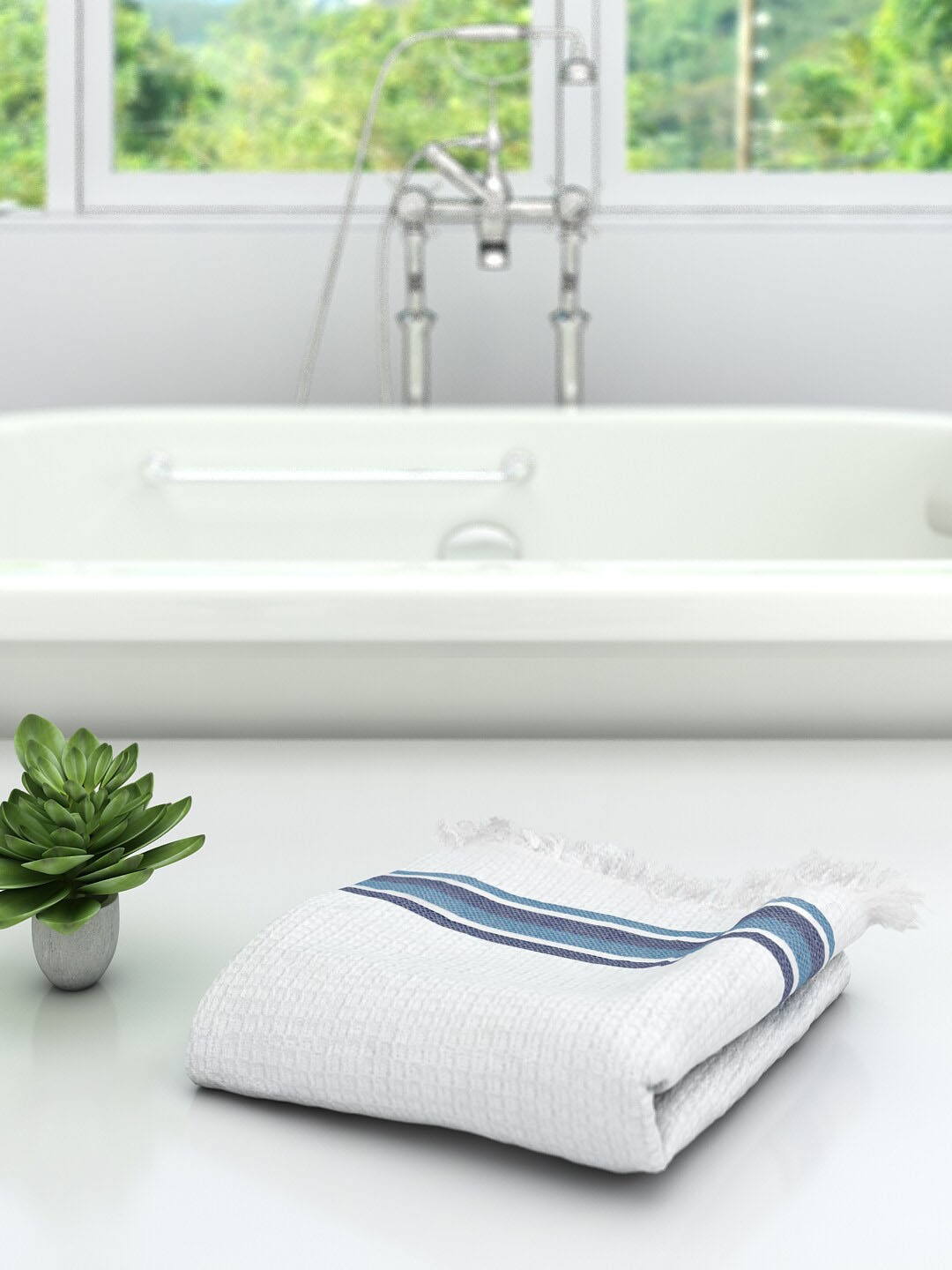 

Athom Trendz White 100% Premium Cotton & High Absorbant Bath Towel