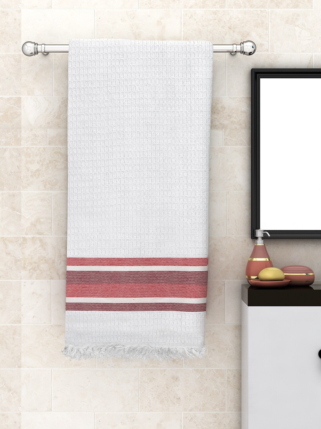 

Athom Trendz White Set Of 2 High Absorbant Bath Towel