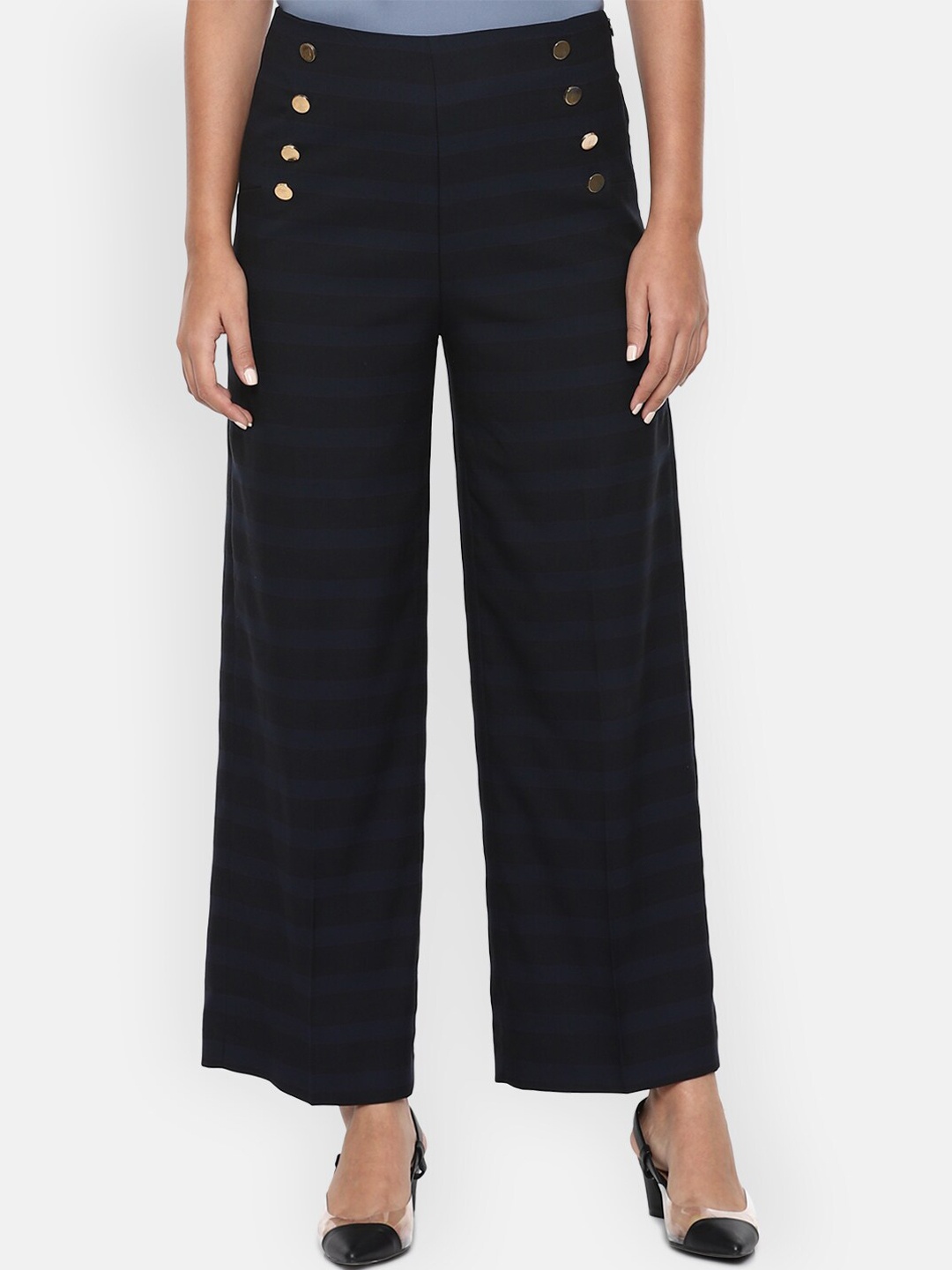 

Van Heusen Women Navy Blue Trousers