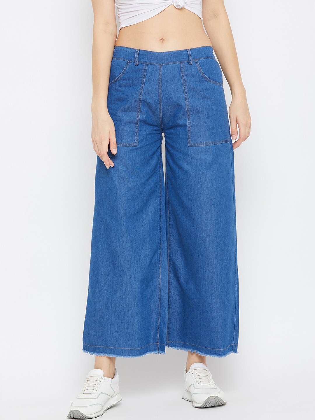 

Clora Creation Women Navy Blue Parallel Trousers