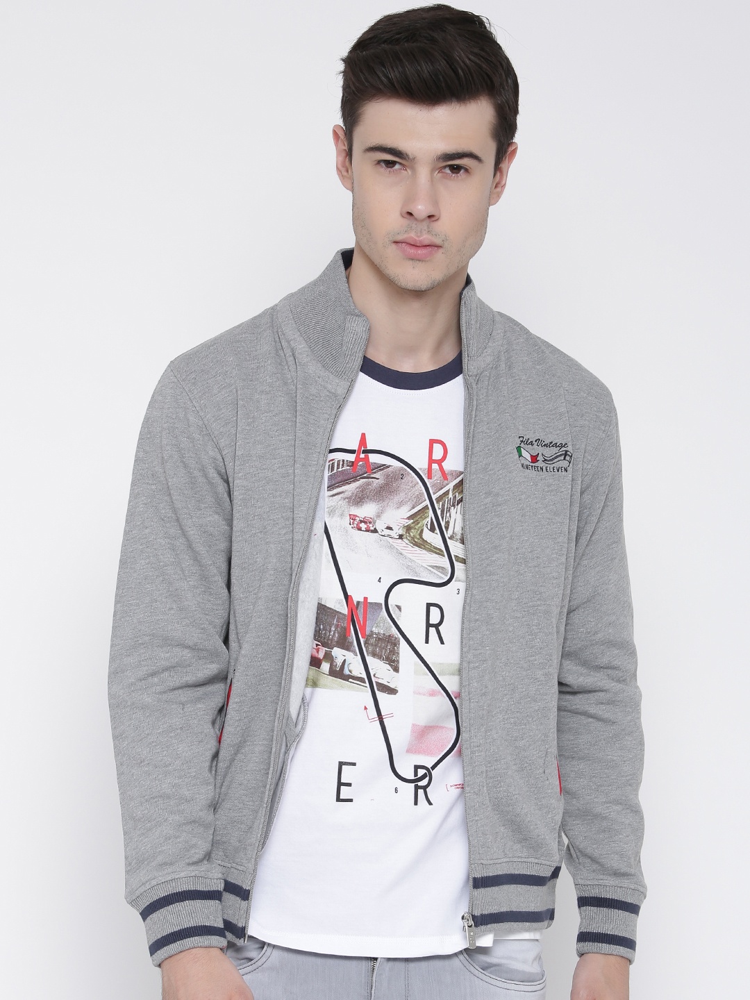 

FILA Grey Melange Coral Sweatshirt