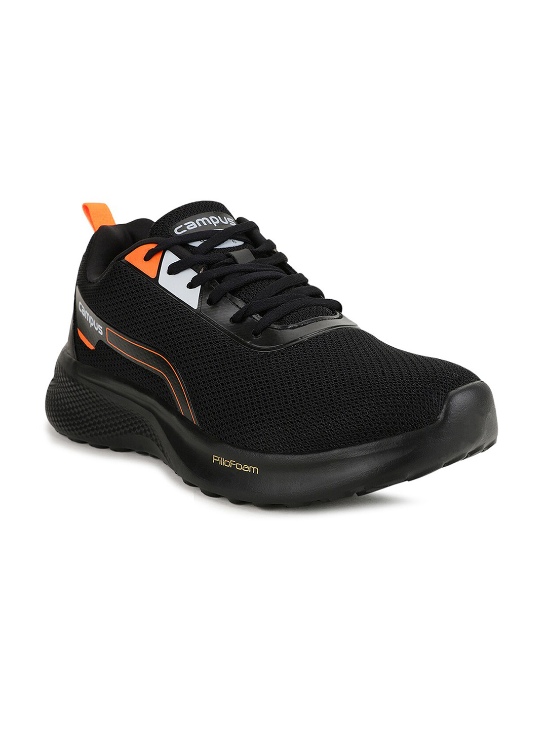 

Campus Men Black Mesh Running Shoes