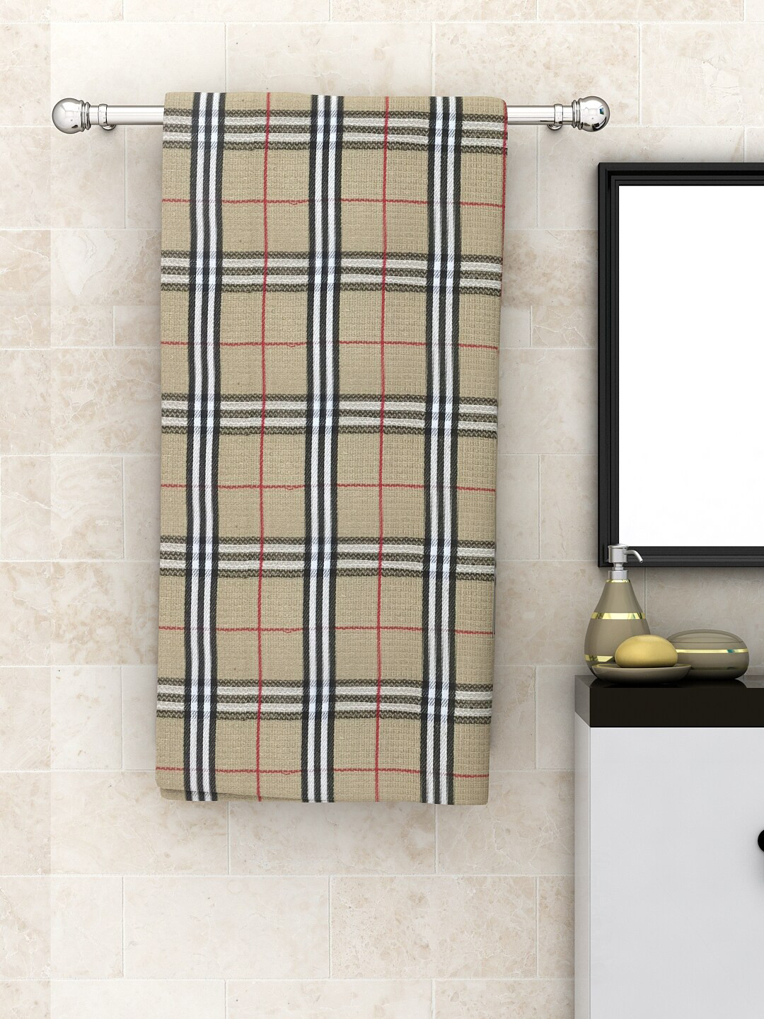 

Athom Trendz Beige & Black Set Of 5 High Absorbant Bath Towel