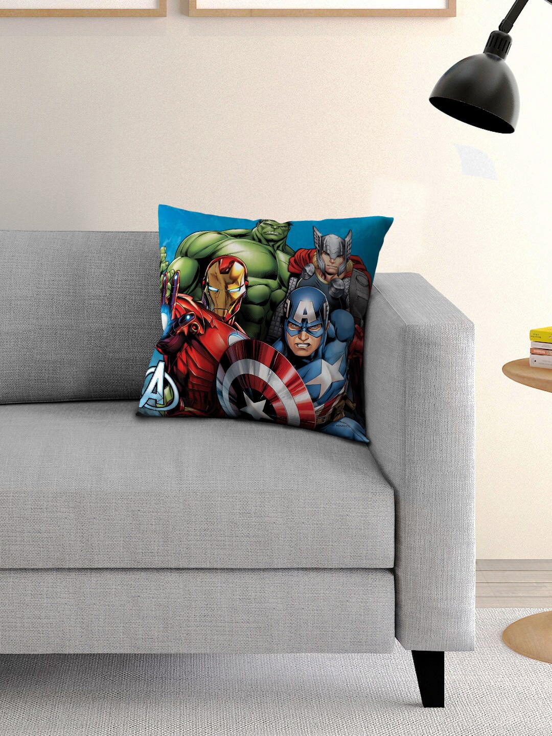 

Marvel Multicoloured Set of Single Marvel Characters Printed 40x40 cm Square Cushion Cover, Multi