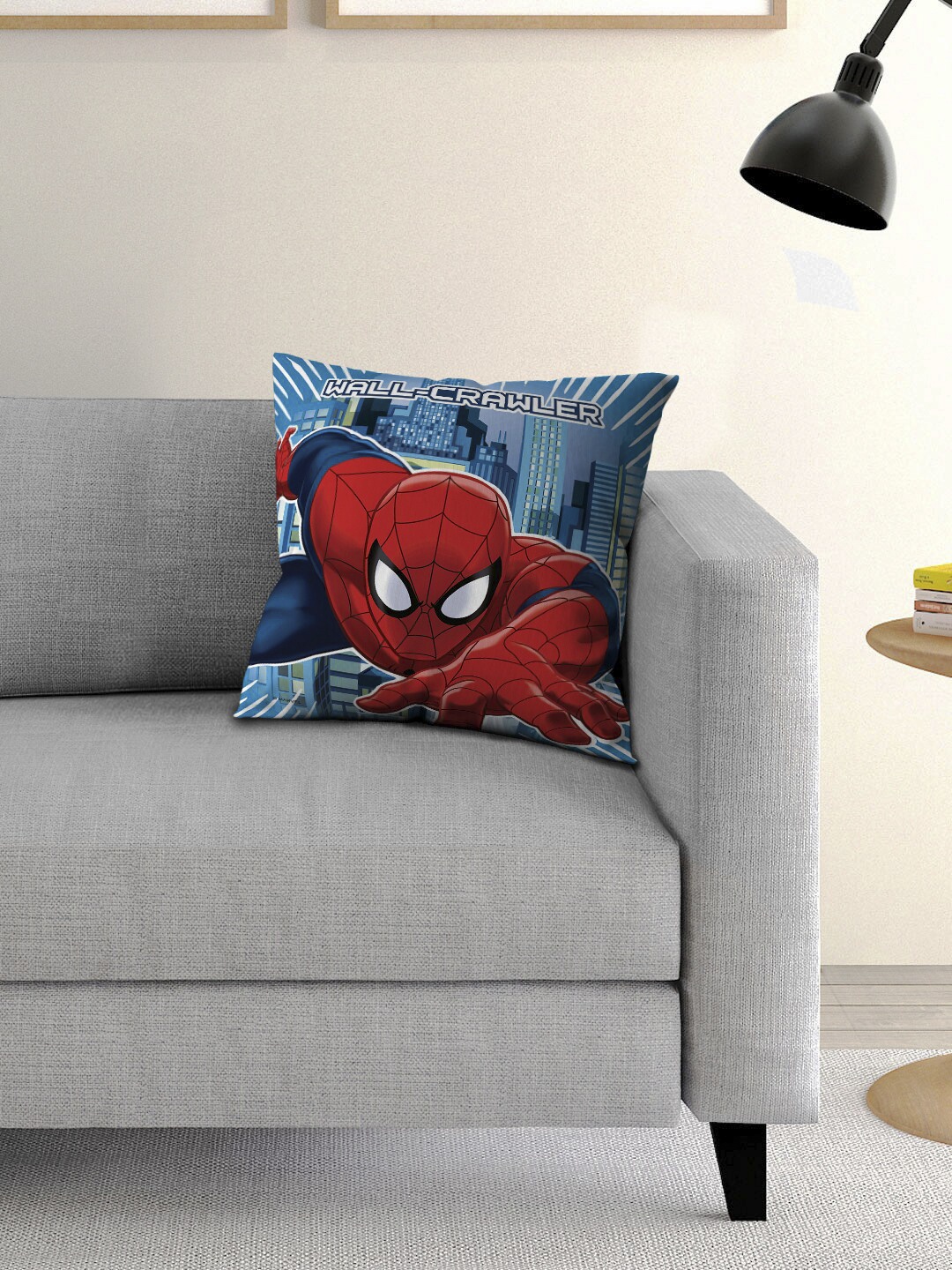 

Marvel Kids Blue & Red Spiderman Printed Filled Square Cushion With Cover
