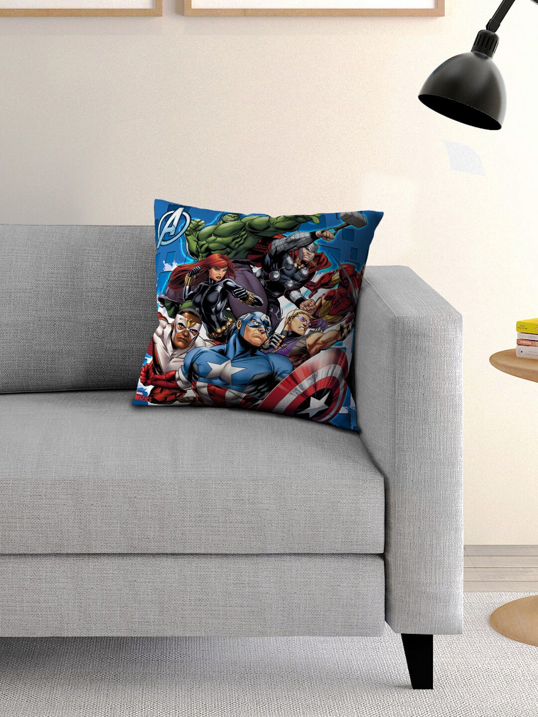 

Marvel Multicoloured Set of Single Marvel Characters Printed 40x40 cm Square Cushion Cover, Multi