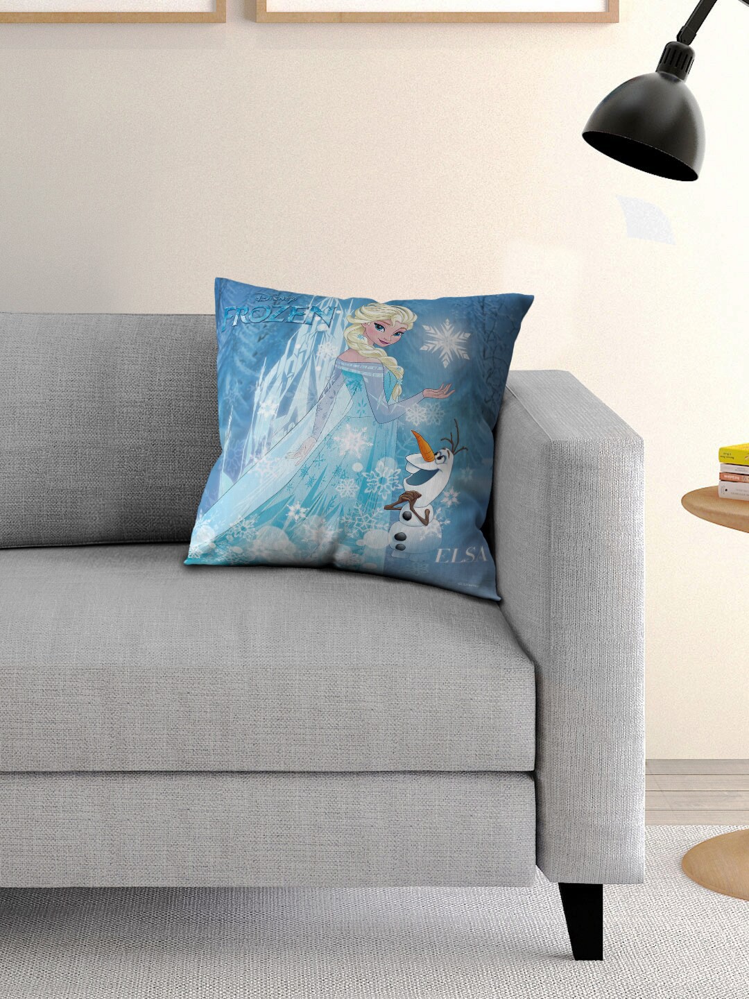 

Disney Kids Blue & White Frozen Printed Filled Square Cushion With Cover