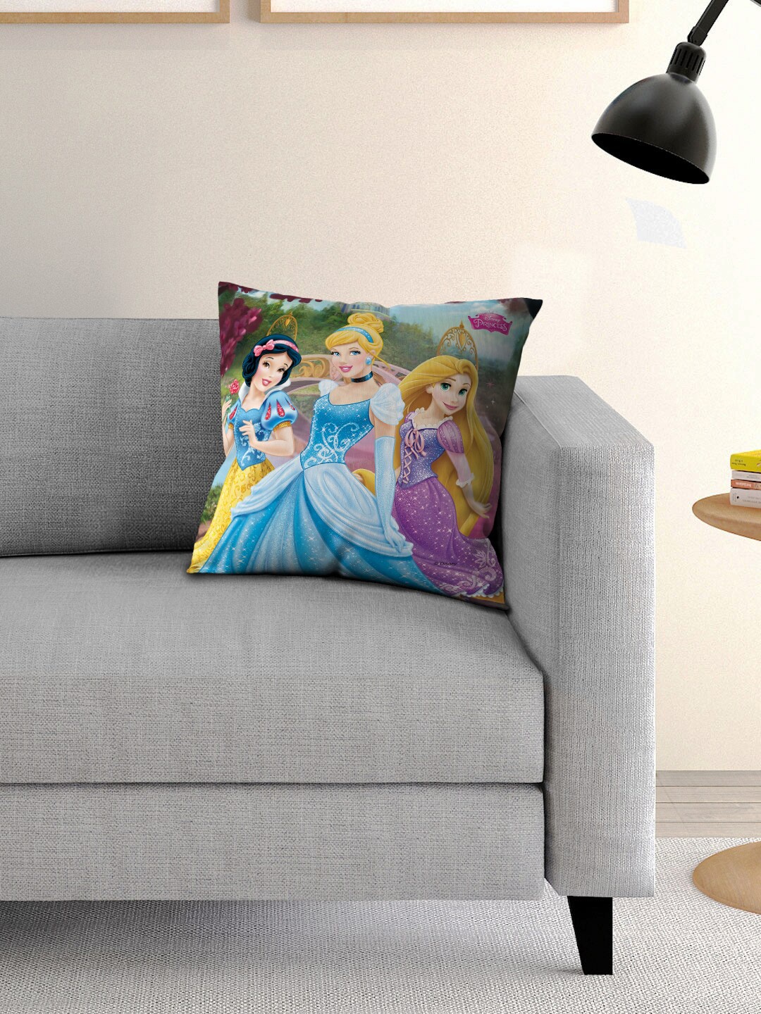 

Disney Disney Princess Multicoloured Single Cartoon Printed 40x40 cm Square Cushion Cover, Multi