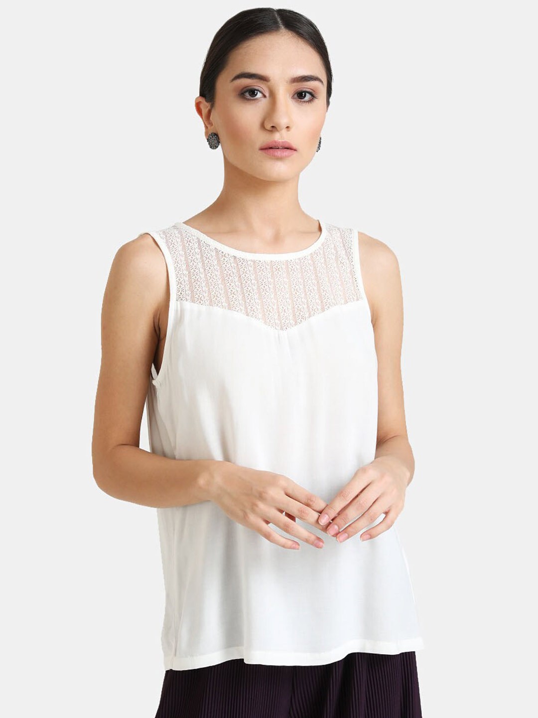 

Kazo White A-Line Top