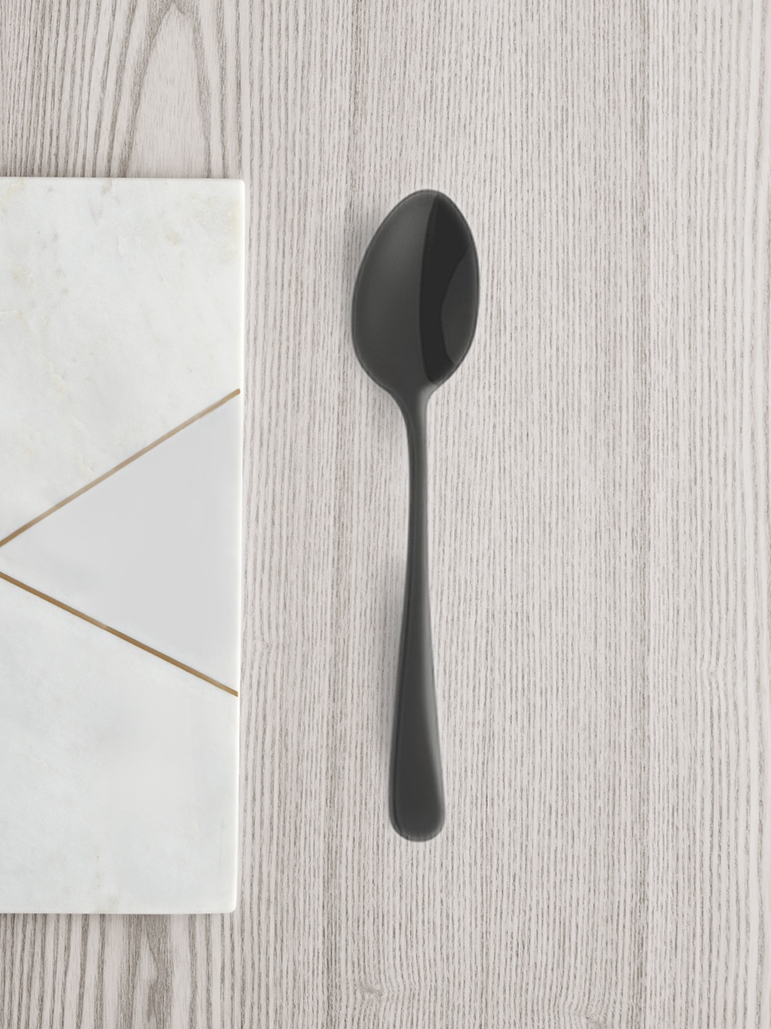 

Amefa Black & 6 Pieces Stainless Steel Glossy Spoon