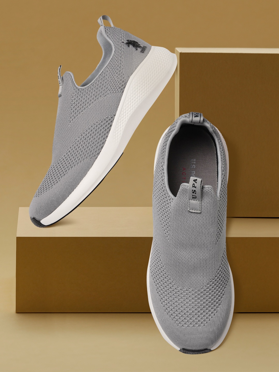 

U.S. Polo Assn. Men Grey BRONEL 2.0 Walking Shoes
