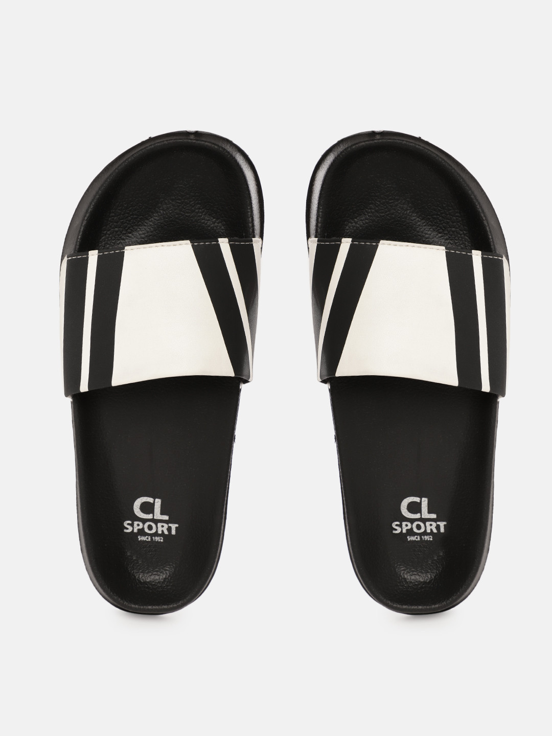 

Carlton London sports Women White & Black Striped Sliders