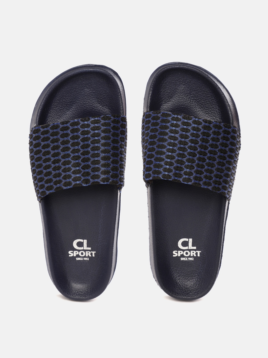 

Carlton London sports Women Black & Navy Blue Patterned Sliders