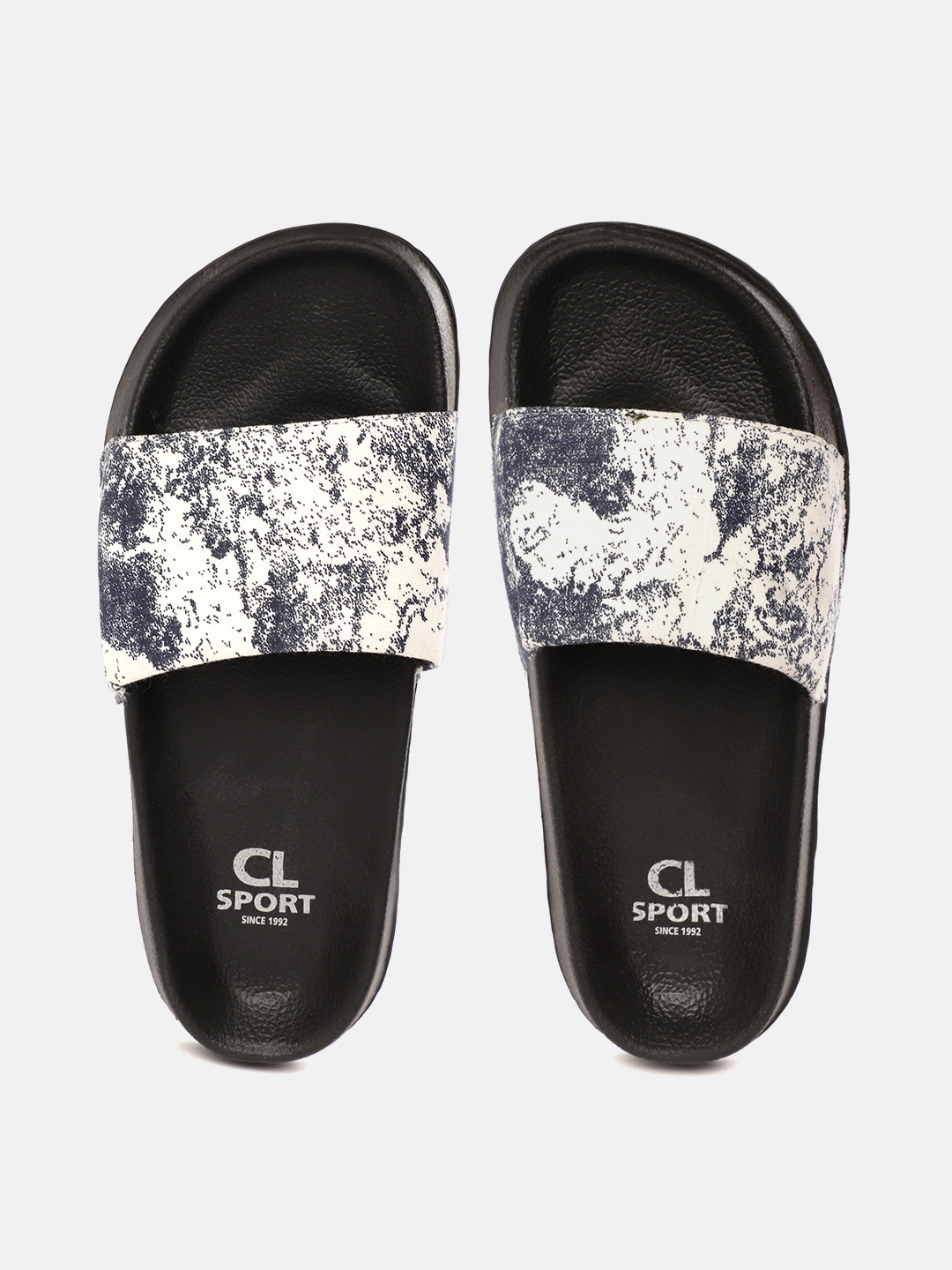 

Carlton London sports Women White & Navy Blue Printed Sliders