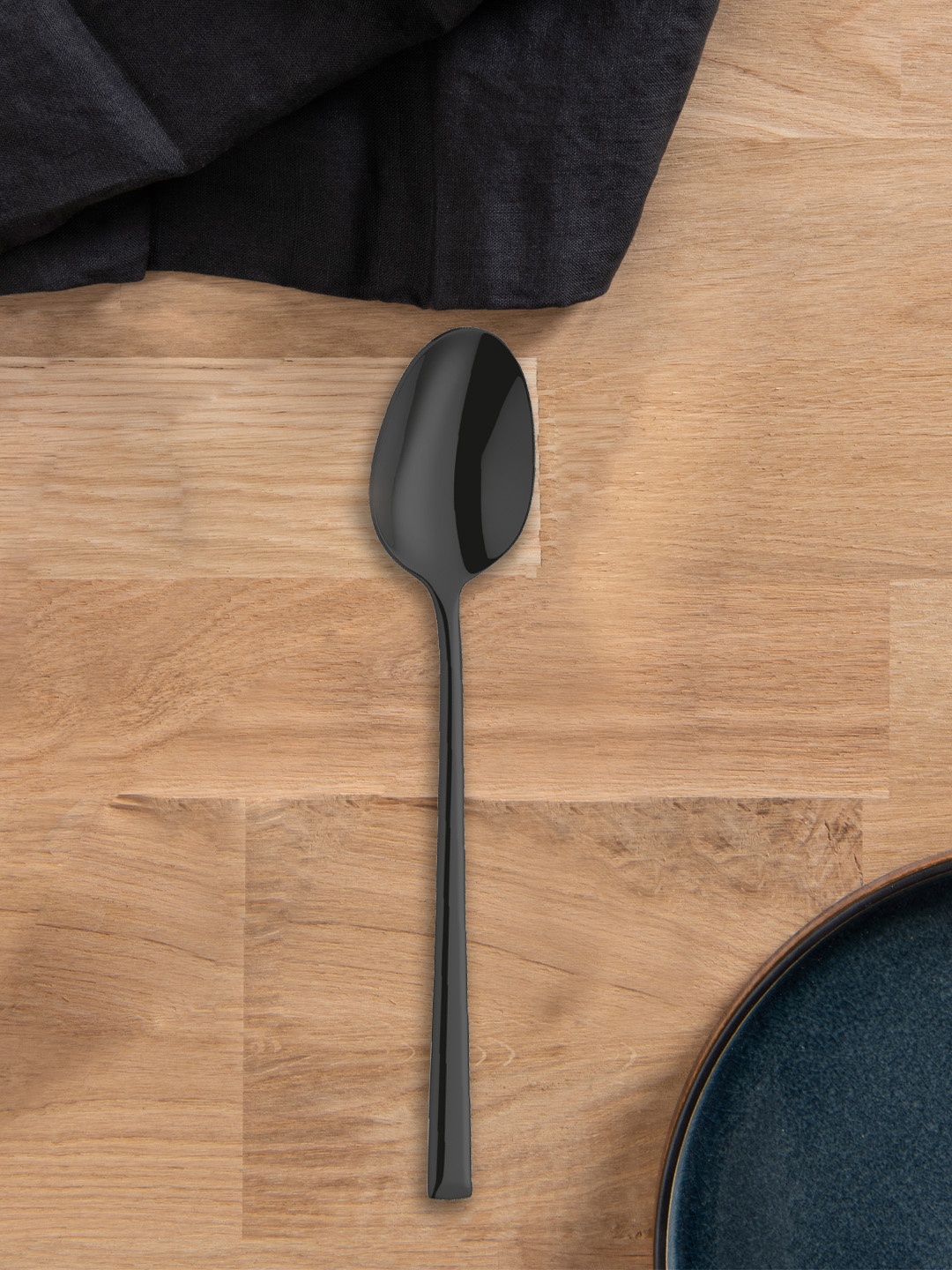 

Amefa Black & 6 Pieces Stainless Steel Glossy Spoon