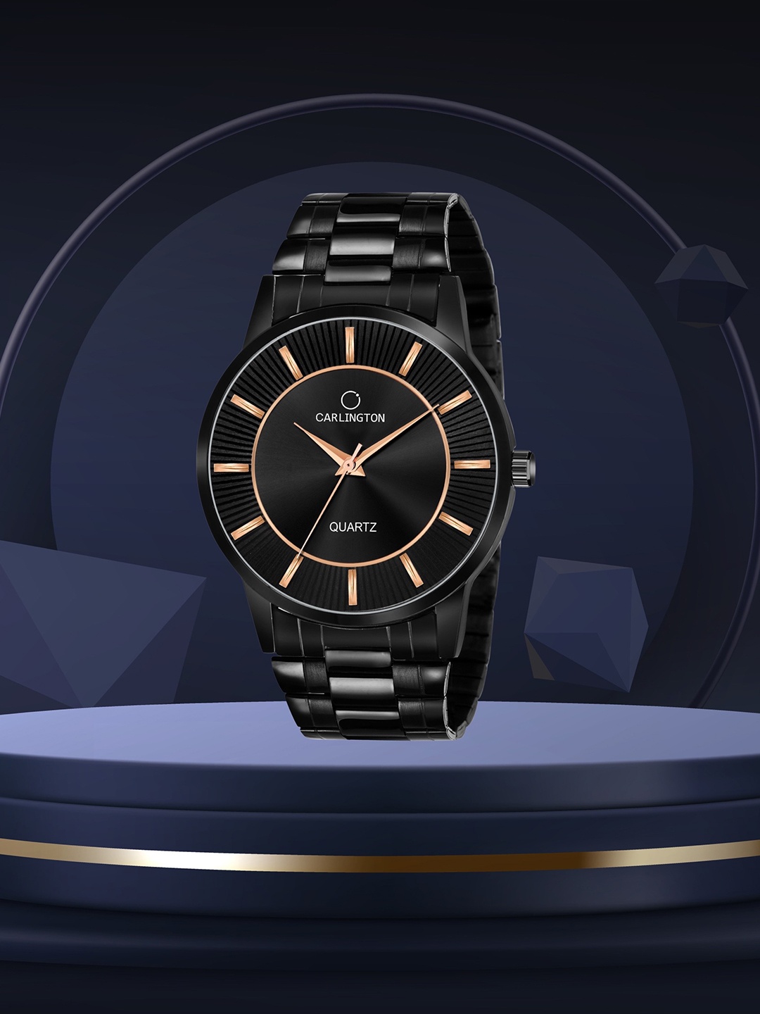 

CARLINGTON Men Black Dial Stainless Steel Straps Analogue Watch CT-6020BB
