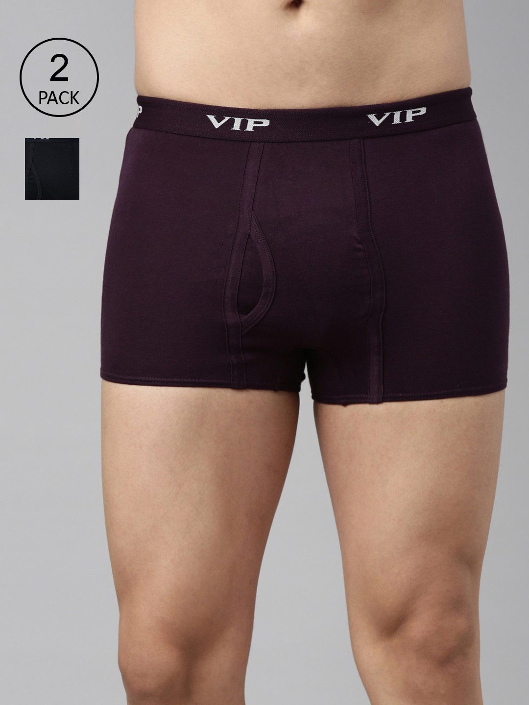 

VIP Men Pack Of 2 Assorted Pure Cotton Trunks PUNCHP1_110