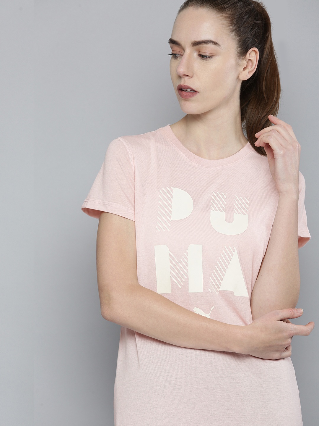 

Puma Women Pink Performance Branded dryCELL Training T-shirt
