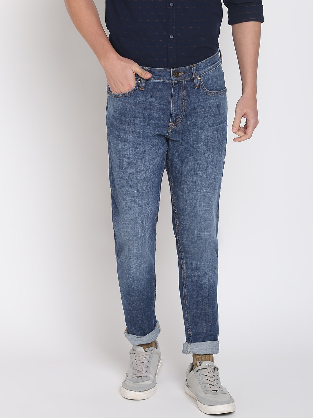 

Lee Men Blue Solid Skinny Fit Stretchable Jeans
