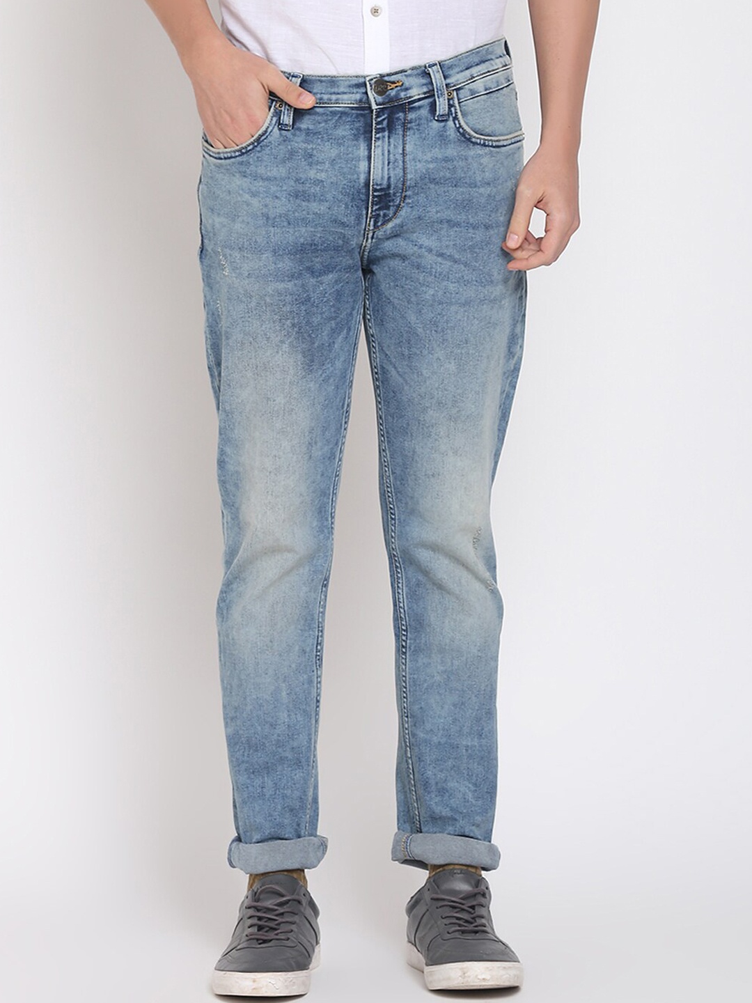 

Lee Men Blue Skinny Fit Heavy Fade Jeans
