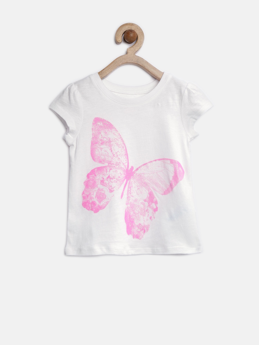 

The Childrens Place Girls White Printed Round Neck T-shirt